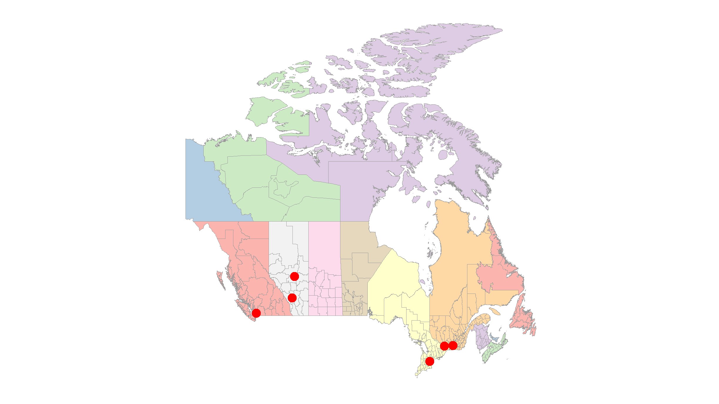 Canada Maps without CRS transformation